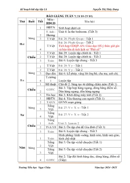 Giáo án các môn Lớp 1 - Tuần 7 - Năm học 2024-2025 - Nguyễn Thị Thùy Dung