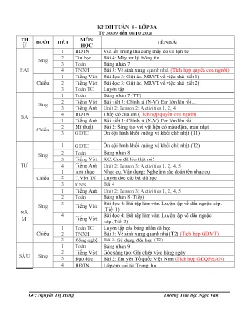 Giáo án các môn Lớp 3 - Tuần 4 - Năm học 2024-2025 - Nguyễn Thị Hằng