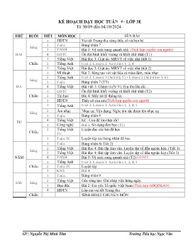 Giáo án các môn Lớp 3 - Tuần 4 - Năm học 2024-2025 - Nguyễn Thị Minh Tâm