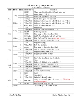 Giáo án các môn Lớp 3 - Tuần 5 - Năm học 2024-2025 - Nguyễn Văn Điệp