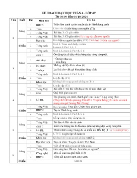 Giáo án các môn Lớp 4 - Tuần 4 - Năm học 2024-2025 - Nguyễn Thị Hải Yến