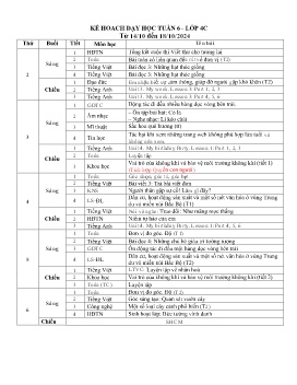 Giáo án các môn Lớp 4 - Tuần 6 - Năm học 2024-2025 - Nguyễn Thị Hải Yến