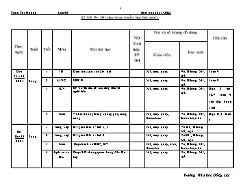 Giáo án các môn Lớp 4 - Tuần 9+10 - Năm học 2021-2022 - Trịnh Thị Hương