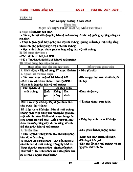 Giáo án các môn Lớp 5 - Tuần 34 - Năm học 2017-2018 - Đào Thị Bích Thủy