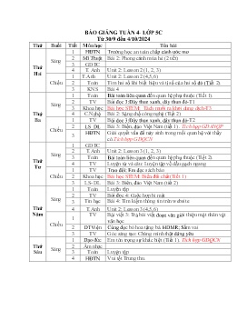 Giáo án các môn Lớp 5 - Tuần 4 - Năm học 2024-2025 - Nguyễn Thị Nhung