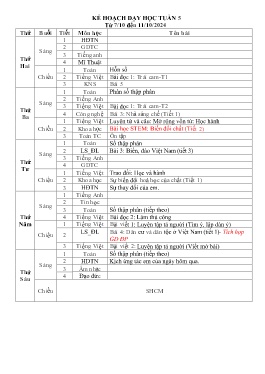 Giáo án các môn Lớp 5 - Tuần 5 - Năm học 2024-2025 - Bùi Thị Quỳnh