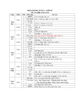 Giáo án các môn Lớp 5 - Tuần 5 - Năm học 2024-2025 - Nguyễn Thị Nhung