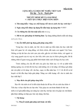 Nâng cao chất lượng viết văn tả cảnh cho học sinh lớp 5 - Trần Thị Thắm