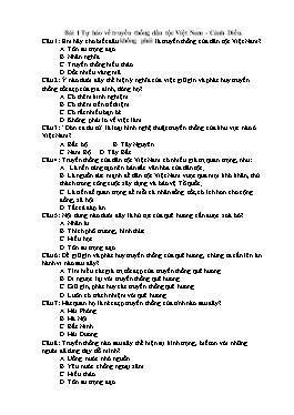 Ngân hàng trắc nghiệm GDCD 8