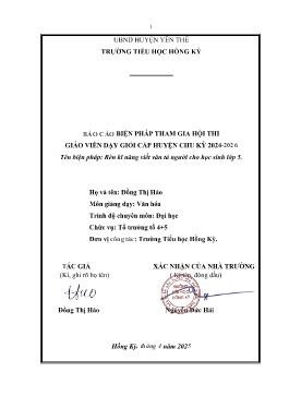 Rèn kĩ năng viết văn tả người cho học sinh lớp 5