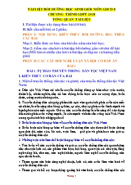 Tài liệu Bồi dưỡng HSG môn GDCD 8 chương trình GDPT 2018