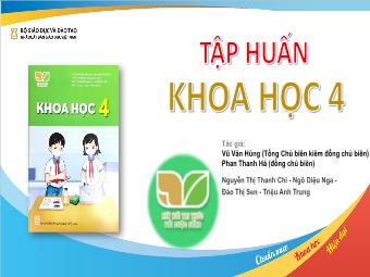 Tập huấn, bồi dưỡng giáo viên sử dụng SGK Khoa học 4 (Kết nối tri thức)