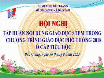 Tập huấn nội dung giáo dục Stem trong chương trình giáo dục phổ thông 2018 ở cấp Tiểu học