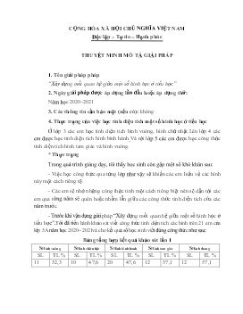 Xây dựng mối quan hệ giữa một số hình học ở tiểu học