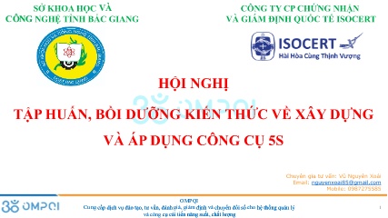 Hội nghị tập huấn, bồi dưỡng kiến thức về xây dựng và áp dụng công cụ 5S